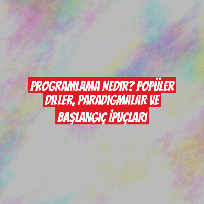 Programlama Nedir? Popüler Diller, Paradigmalar ve Başlangıç İpuçları