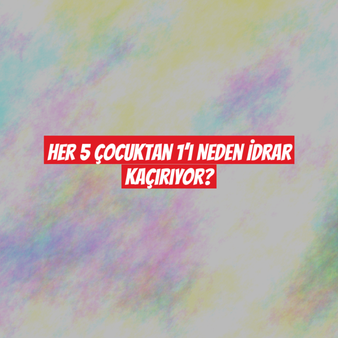 Her 5 Çocuktan 1’i Neden İdrar Kaçırıyor?