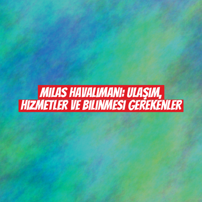 Milas Havalimanı: Ulaşım, Hizmetler ve Bilinmesi Gerekenler