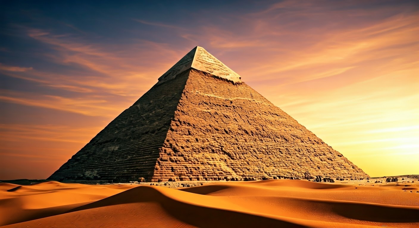 Great Pyramid of Giza at sunset